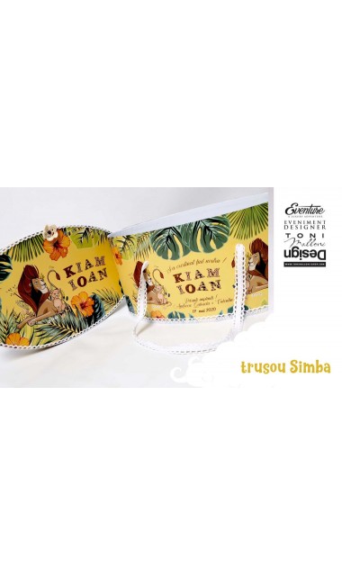 Trusou de botez cu micul pui de leu Simba din celebrul desen animat Baby Simba 10